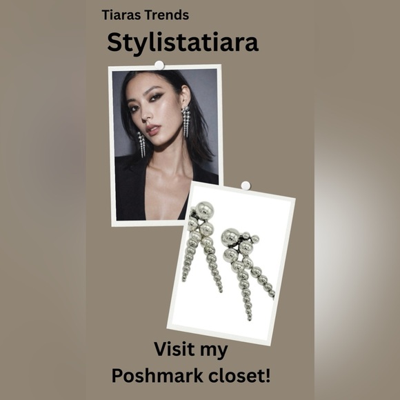 Silver Pearl Cascade Drop Earrings - Elegant Women's Jewelry - Picture 10 of 10